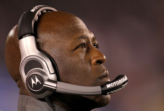 SAN DIEGO - AUGUST 14:  Head coach Lovie Smith of the Chicago Bears looks on during the game with the San Diego Chargers on August 14, 2010 at Qualcomm Stadium in San Diego, California.  The Chargers won 25-10.  (Photo by Stephen Dunn/Getty Images)