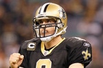 NEW ORLEANS - NOVEMBER 21:  Quarterback Drew Brees #9 of the New Orleans Saints reacts after a first down against the Seattle Seahawks at Louisiana Superdome on November 21, 2010 in New Orleans, Louisiana.  (Photo by Kevin C. Cox/Getty Images)
