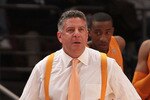 NEW YORK - NOVEMBER 26: Head coach of the Tennessee Volunteers Bruce Pearl on the sideline against the Villanova Wildcats  during the Championship game at Madison Square Garden on November 26, 2010 in New York City.  (Photo by Nick Laham/Getty Images)