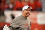 LINCOLN, NE - OCTOBER 30: Coach Bo Pelini of the Nebraska Cornhuskers asks for an explaination of a call during second half action of their game against the Missouri Tigers at Memorial Stadium on October 30, 2010 in Lincoln, Nebraska. Nebraska Defeated Missouri 31-17. (Photo by Eric Francis/Getty Images)