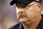 PHILADELPHIA - SEPTEMBER 02: Andy Reid, head coach of the Philadelphia Eagles stands on the sidelines during a preseason game against the New York Jets at Lincoln Financial Field on September 2, 2010 in Philadelphia, Pennsylvania. (Photo by Jeff Zelevansky/Getty Images)