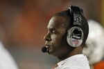 MIAMI, FL - OCTOBER 9: Head coach Randy Shannon of the Miami Hurricanes watches second half action against the Florida State Seminoles on October 9, 2010 at Sun Life Stadium in Miami, Florida. The Seminoles defeated the Hurricanes 45-17. (Photo by Joel Auerbach/Getty Images)