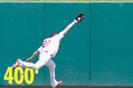 ST. LOUIS - AUGUST 15: Colby Rasmus #28 of the St. Louis Cardinals catches a deep fly ball against the Chicago Cubs at Busch Stadium on August 15, 2010 in St. Louis, Missouri.  The Cubs beat the Cardinals 9-7.  (Photo by Dilip Vishwanat/Getty Images)