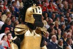 MILWAUKEE - MARCH 19:  The Central Florida Golden Knights mascot entertains the crowd during the first round game of the NCAA Division I Men's Basketball Tournament against the Pittsburgh Panthers at Bradley Center on March 19, 2004 in Milwaukee, Wisconsin. Pittsburgh defeated Central Florida 53-44. (Photo by Jonathan Daniel/Getty Images)