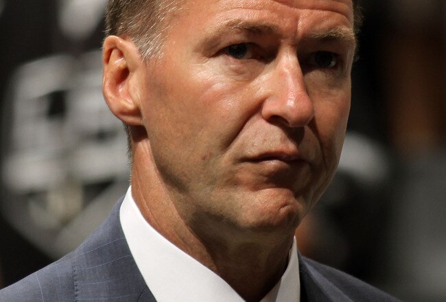 LOS ANGELES, CA - JUNE 25:  President of Hockey Operations for the Edmonton Oilers, Kevin Lowe, looks on during the 2010 NHL Entry Draft at Staples Center on June 25, 2010 in Los Angeles, California.  (Photo by Bruce Bennett/Getty Images)