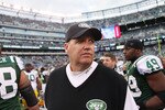 EAST RUTHERFORD, NJ - OCTOBER 31:  Rex Ryan, head couch of the New York Jets walks off the field at the end of a game against the Green Bay Packers on October 31, 2010 at the New Meadowlands Stadium in East Rutherford, New Jersey. The Packers defeated the Jets 9 - 0.  (Photo by Andrew Burton/Getty Images)