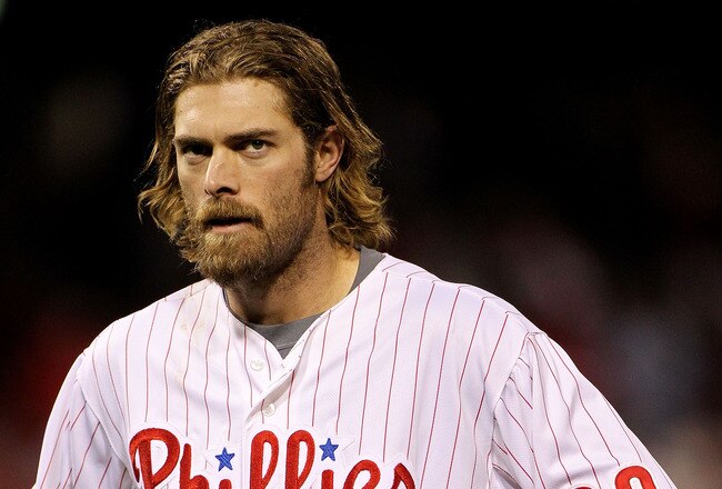 PHILADELPHIA - OCTOBER 23:  Jayson Werth #28 of the Philadelphia Phillies looks on against the San Francisco Giants in Game Six of the NLCS during the 2010 MLB Playoffs at Citizens Bank Park on October 23, 2010 in Philadelphia, Pennsylvania.  (Photo by Doug Pensinger/Getty Images)