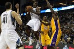 LONDON, ENGLAND - OCTOBER 04:  Martell Webster of the Minnesota Timberwolves (C) in action during the NBA Europe Live match between the Los Angeles Lakers and the Minnesota Timberwolves at the O2 arena on October 4, 2010 in London, England.  (Photo by Bryn Lennon/Getty Images)