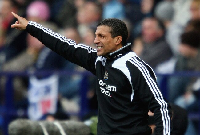 BOLTON, UNITED KINGDOM - MARCH 01:  Newcastle United assistant manager Chris Houghton gestures instructions from the touchline during the Barclays Premier League match between Bolton Wanderers and Newcastle United at The Reebok stadium on March 1, 2009 in Bolton, England.  (Photo by Clive Brunskill/Getty Images)