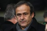 GLASGOW, SCOTLAND - OCTOBER 24:  UEFA president Michel Platini and Celtic chairman John Reid during the Clydesdale Bank Premier League match between Celtic and Rangers at Celtic Park on October 24, 2010 in Glasgow, Scotland.  (Photo by Clive Brunskill/Getty Images)