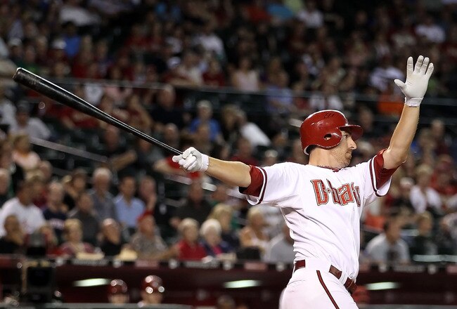 PHOENIX - SEPTEMBER 24:  Adam LaRoche #25 of the Arizona Diamondbacks bats against the Los Angeles Dodgers during the Major League Baseball game at Chase Field on September 24, 2010 in Phoenix, Arizona.  (Photo by Christian Petersen/Getty Images)