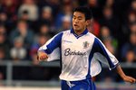 13 Jan 2001:  Baichung Bhutia of Bury in action during the Nationwide League Division Two match against Northampton Town played at the Sixfields Stadium, in Northampton, England. Northampton Town won the match 2-1. \ Mandatory Credit: Peter Norton /Allsport
