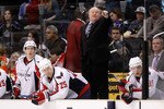 LOS ANGELES, CA - JANUARY 02:  Washington Capitals head coach Bruce Boudreau yells instructions to his players in the third period against the Los Angeles Kings at Staples Center on January 2, 2010 in Los Angeles, California. The Kings defeated the Capitals 2-1.  (Photo by Jeff Gross/Getty Images)