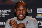 LAS VEGAS, NEVADA - APRIL 16:  Bernard Hopkins of USA addresses the media during the Final Press conference at Planet Hollywood Resort & Casino on April 16, 2008 in Las Vegas, Nevada.  (Photo by John Gichigi/Getty Images)