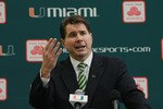 CORAL GABLES, FL - DECEMBER 13:  Former Temple University football coach Al Golden, 41, speaks to the media after being introduced as the new head coach at the University of Miami  on December 13, 2010 in Coral Gables, Florida.  Golden is replacing Randy Shannon, who was fired November 27 after a 7-5 season  (Photo by Joe Raedle/Getty Images)