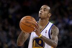 OAKLAND, CA - DECEMBER 02:  Monta Ellis #8 of the Golden State Warriors in action against the Phoenix Suns at Oracle Arena on December 2, 2010 in Oakland, California. NOTE TO USER: User expressly acknowledges and agrees that, by downloading and or using this photograph, User is consenting to the terms and conditions of the Getty Images License Agreement.  (Photo by Ezra Shaw/Getty Images)