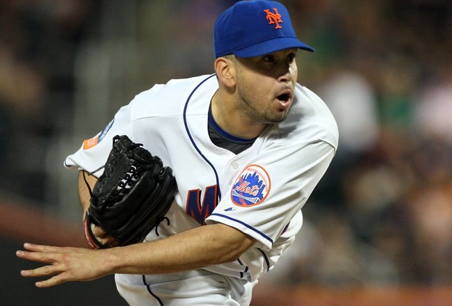 NEW YORK - AUGUST 01:  Oliver Perez #46 of the New York Mets pitches against the Arizona Diamondbacks on August 1, 2009 at Citi Field in the Flushing neighborhood of the Queens borough of New York City.  (Photo by Jim McIsaac/Getty Images)