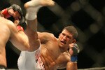 CHICAGO - OCTOBER 25:  Sean Sherk (L)  fights Tyson Griffin in a Lightweight bout at UFC's Ultimate Fight Night at Allstate Arena on October 25, 2008 in Chicago, Illinois. (Photo by Tasos Katopodis/Getty Images)