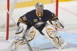 BUFFALO, NY - DECEMBER 09: Ryan Miller #30 of the Buffalo Sabres stands in goal against the San Jose Sharks at HSBC Arena on December 9, 2010 in Buffalo, New York. Buffalo won 6-3.  (Photo by Rick Stewart/Getty Images)