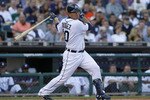 DETROIT - JULY 09:  Magglio Ordonez #30 of the Detroit Tigers bats in the first inning during the game against the Minnesota Twins on July 9, 2010 at Comerica Park in Detroit, Michigan. The Tigers defeated the Twins 7-3. (Photo by Leon Halip/Getty Images)