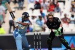JOHANNESBURG, SOUTH AFRICA - SEPTEMBER 16: Irfan Pathan of India in action against New Zealand at The Wanderers Cricket Ground during The ICC World Twenty20 Championship on September 16, 2007 in Johannesburg, South Africa. (Photo by Julian Herbert/Getty Images)