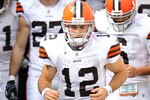 JACKSONVILLE, FL - NOVEMBER 21:  Colt McCoy #12  of the Cleveland Browns leads the team out of the tunnel during a game agaisnt the Jacksonville Jaguars at EverBank Field on November 21, 2010 in Jacksonville, Florida.  (Photo by Mike Ehrmann/Getty Images)