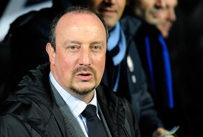 MILAN, ITALY - NOVEMBER 24:  FC Internazionale Milano head coach Rafael Benitezl during the UEFA Champions League Group A match between FC Internazionale Milano and FC Twente at Stadio Giuseppe Meazza on November 24, 2010 in Milan, Italy.  (Photo by Claudio Villa/Getty Images)