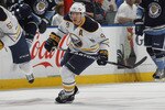 SUNRISE, FL - DECEMBER 17: Derek Roy #9 of the Buffalo Sabres skates through center ice against the Florida Panthers on December 17, 2010 at the BankAtlantic Center in Sunrise, Florida. The Panthers defeated the Sabres 6-2. (Photo by Joel Auerbach/Getty Images)