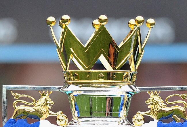 LONDON, ENGLAND - MAY 09:  A view of the Premier League trophy after the Barclays Premier League match between Chelsea and Wigan Athletic at Stamford Bridge on May 9, 2010 in London, England. Chelsea won 8-0 to win the championship.  (Photo by Clive Mason/Getty Images)