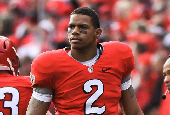 COLUMBUS, OH - NOVEMBER 27:  Quarterback Terrelle Pryor #2 of the Ohio State Buckeyes prepares to take the field against the Michigan Wolverines at Ohio Stadium on November 27, 2010 in Columbus, Ohio.  (Photo by Jamie Sabau/Getty Images)