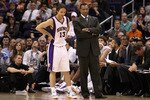 PHOENIX - DECEMBER 15:  Steve Nash #13 and head coach Alvin Gentry of the Phoenix Suns during the NBA game against the Minnesota Timberwolves at US Airways Center on December 15, 2010 in Phoenix, Arizona. NOTE TO USER: User expressly acknowledges and agrees that, by downloading and or using this photograph, User is consenting to the terms and conditions of the Getty Images License Agreement.  (Photo by Christian Petersen/Getty Images)