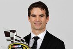 LAS VEGAS, NV - DECEMBER 03:  NASCAR driver Jeff Gordon poses with his ninth place trophy during the NASCAR Sprint Cup Series awards banquet at the Wynn Las Vegas Hotel on December 3, 2010 in Las Vegas, Nevada.  (Photo by Todd Warshaw/Getty Images for NASCAR)