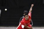 DURBAN, SOUTH AFRICA - SEPTEMBER 24: Anul Kumble of Royal Challengers bowls during the Airtel Champions League Twenty20 semi final match between Chennai Super Kings and Royal Challengers Bangalore at Sahara Stadium Kingsmead on September 24, 2010 in Durban, South Africa (Photo by Anesh Debiky/Gallo Images/Getty Images)