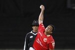 DURBAN, SOUTH AFRICA - SEPTEMBER 24: Anil Kumble of Royal Challengers bowls during the Airtel Champions League Twenty20 semi final match between Chennai Super Kings and Royal Challengers Bangalore at Sahara Stadium Kingsmead on September 24, 2010 in Durban, South Africa (Photo by Anesh Debiky/Gallo Images/Getty Images)