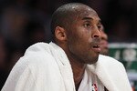 LOS ANGELES, CA - JANUARY 02:  Kobe Bryant #24 of the Los Angeles Lakers looks on from the bench in the closing minutes of the game against the Memphis Grizzlies at Staples Center on January 2, 2011 in Los Angeles, California. The Grizzlies defeated the Lakers 104-85. NOTE TO USER: User expressly acknowledges and agrees that, by downloading and or using this photograph, User is consenting to the terms and conditions of the Getty Images License Agreement.  (Photo by Jeff Gross/Getty Images)
