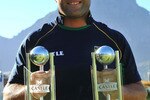 CAPE TOWN, SOUTH AFRICA - JANUARY 06:  Man of the Match and Series Jacques Kallis of South Africa poses with his trophies during day 5 of the 3rd Test match between South Africa and India at Newlands Stadium on January 06, 2011 in Cape Town, South Africa. (Photo by Duif du Toit/Gallo Images/Getty Images)