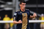 COLUMBUS, OH - OCTOBER 24:  Sebastien Le Toux #9 of the Philadelphia Union controls the ball against the Columbus Crew on October 24, 2010 at Crew Stadium in Columbus, Ohio.  (Photo by Jamie Sabau/Getty Images)