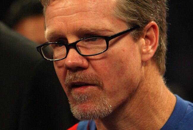 ARLINGTON, TX - MARCH 13:  Trainer Freddie Roach, who trains Manny Pacquiao of the Philippines, looks on in the ring after Pacquiao defeated Joshua Clottey of Ghana during the WBO welterweight title fight at Cowboys Stadium on March 13, 2010 in Arlington, Texas. Pacquiao defeated Clottey by unanimous decision.  (Photo by Jed Jacobsohn/Getty Images)
