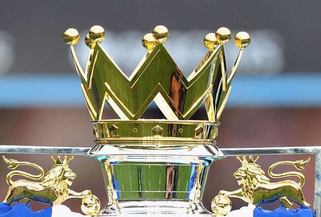 LONDON, ENGLAND - MAY 09:  A view of the Premier League trophy after the Barclays Premier League match between Chelsea and Wigan Athletic at Stamford Bridge on May 9, 2010 in London, England. Chelsea won 8-0 to win the championship.  (Photo by Clive Mason/Getty Images)