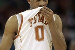 NEW ORLEANS - MARCH 18:  Avery Bradley #0 of the Texas Longhorns reacts near the end of an 81-80 overtime loss to the Wake Forest Demon Deacons during the first round of the 2010 NCAA mens basketball tournament at the New Orleans Arena on March 18, 2010 in New Orleans, Louisiana.  (Photo by Dave Martin/Getty Images)