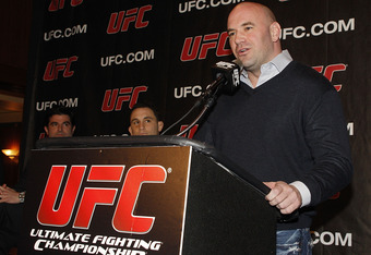 NEW YORK, NY - JANUARY 13:  Dana White, UFC President, speaks during a press conference to announce commitment to bring UFC to Madison Square Garden and New York State at Madison Square Garden on January 13, 2011 in New York City.  (Photo by Michael Cohen/Getty Images)