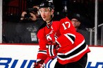 NEWARK, NJ - JANUARY 09: Ilya Kovalchuk #17 of the New Jersey Devils skates during an NHL hockey game against the Tampa Bay Lightning at the Prudential Center on January 9, 2011 in Newark, New Jersey.  (Photo by Paul Bereswill/Getty Images)