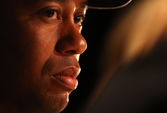 MELBOURNE, AUSTRALIA - NOVEMBER 10:  Tiger Woods of the USA during a press conference ahead of the Australian Masters at The Victoria Golf Club on November 10, 2010 in Melbourne, Australia.  (Photo by Robert Cianflone/Getty Images)