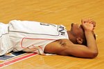 NEW YORK - MARCH 12:  Kemba Walker #15 of the Connecticut Huskies reacts in the fifth overtime against the Syracuse Orange during the quarterfinals of the Big East Tournament at Madison Square Garden on March 12, 2009 in New York City.  (Photo by Michael Heiman/Getty Images)