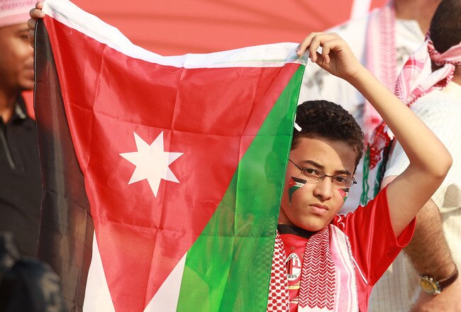DOHA, QATAR - JANUARY 09:  Jordanian fans are seen prior to the AFC Asian Cup Group B match between Japan and Jordan at Qatar Sports Club Stadium on January 9, 2011 in Doha, Qatar.  (Photo by Robert Cianflone/Getty Images)