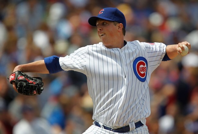 CHICAGO - MAY 14: Tom Gorzelanny #32 of the Chicago Cubs pitches against the Pittsburgh Pirates at Wrigley Field on May 14, 2010 in Chicago, Illinois. The Pirates defeated the Cubs 10-6. (Photo by Jonathan Daniel/Getty Images)