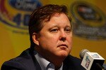 HOMESTEAD, FL - NOVEMBER 19:  NASCAR chairman Brian France speaks during a press conference prior to practice for the NASCAR Sprint Cup Series Ford 400 at Homestead-Miami Speedway on November 19, 2010 in Homestead, Florida.  (Photo by Chris Trotman/Getty Images for NASCAR)