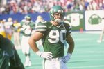 3 Nov 1991:  Defensive lineman Dennis Byrd of the New York Jets looks on during a game against the Green Bay Packers at Giants Stadium in East Rutherford, New Jersey.  The Jets won the game, 19-16. Mandatory Credit: Rick Stewart  /Allsport