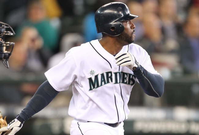 SEATTLE - MAY 26:  Milton Bradley #15 of the Seattle Mariners bats against the Detroit Tigers at Safeco Field on May 26, 2010 in Seattle, Washington. (Photo by Otto Greule Jr/Getty Images)