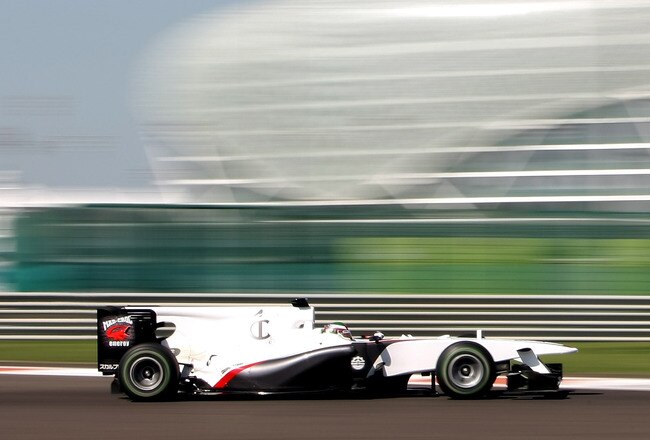ABU DHABI, UNITED ARAB EMIRATES - NOVEMBER 17:  Sergio Perez of Mexico and Sauber F1 Team in action during the Young Driver Testing at the Yas Marina Circuit on November 17, 2010 in Abu Dhabi, United Arab Emirates.  (Photo by Andrew Hone/Andrew Hone/Getty Images)
